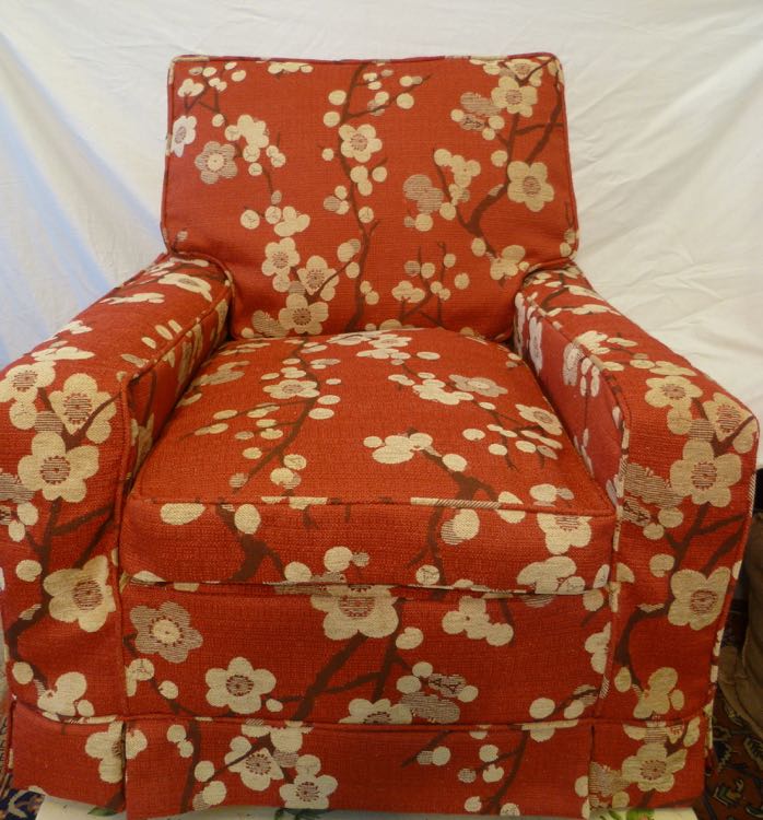 Tailored loose cover made with Ian Sanderson fabric